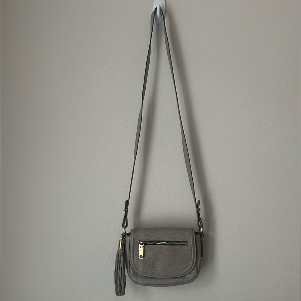 Milly Gray Crossbody Bag with Tassel